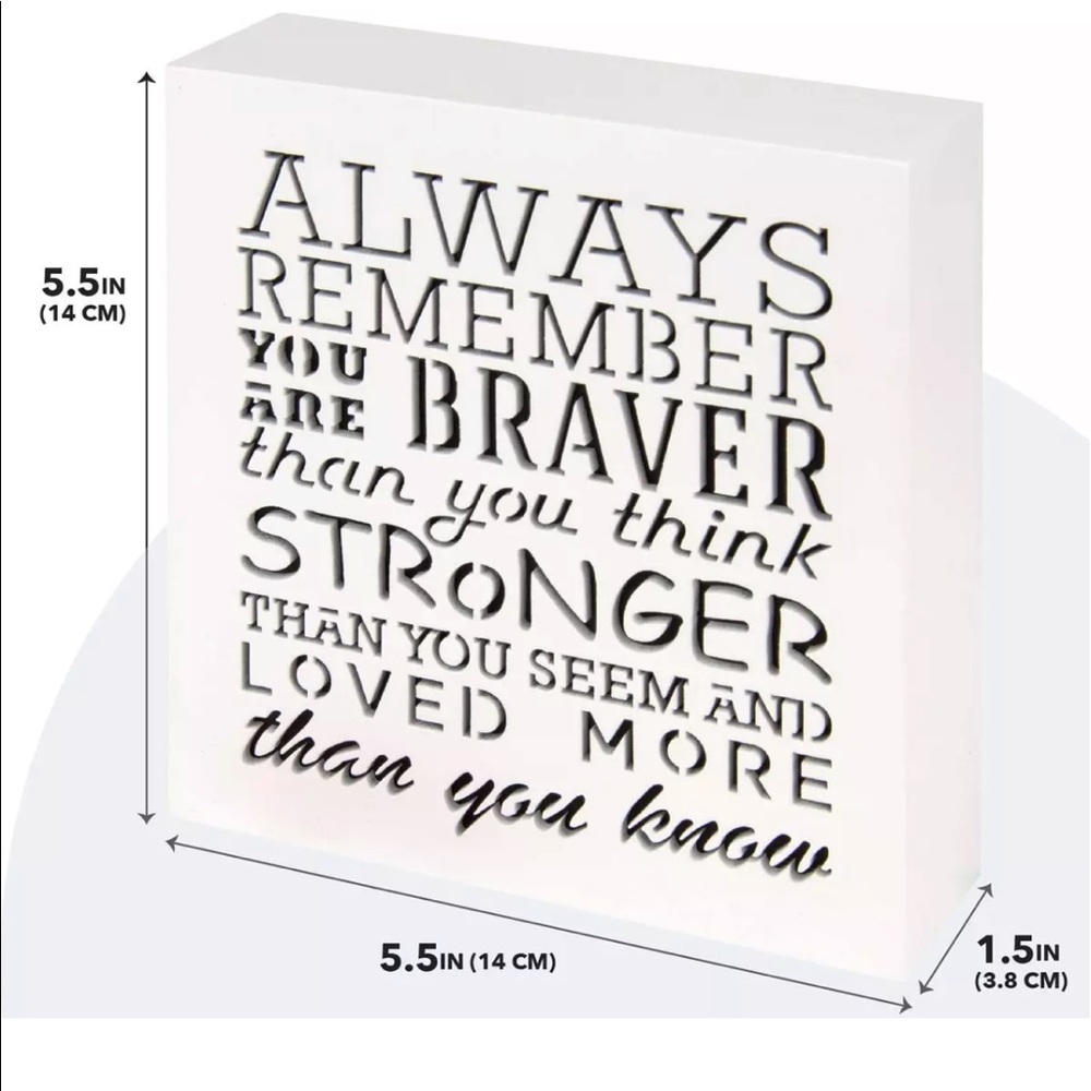 KAUZA Always Remember You Are Braver than You Think - Inspirational Gifts Positi
